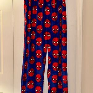 Marvel Spider-Man Women's Pajama Pants - Blue and Red, EUC, super soft